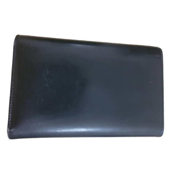 Salvatore Ferragamo Black Gancini Logo Plaque Calf Leather Wallet Medium Size - Picture 2 of 7